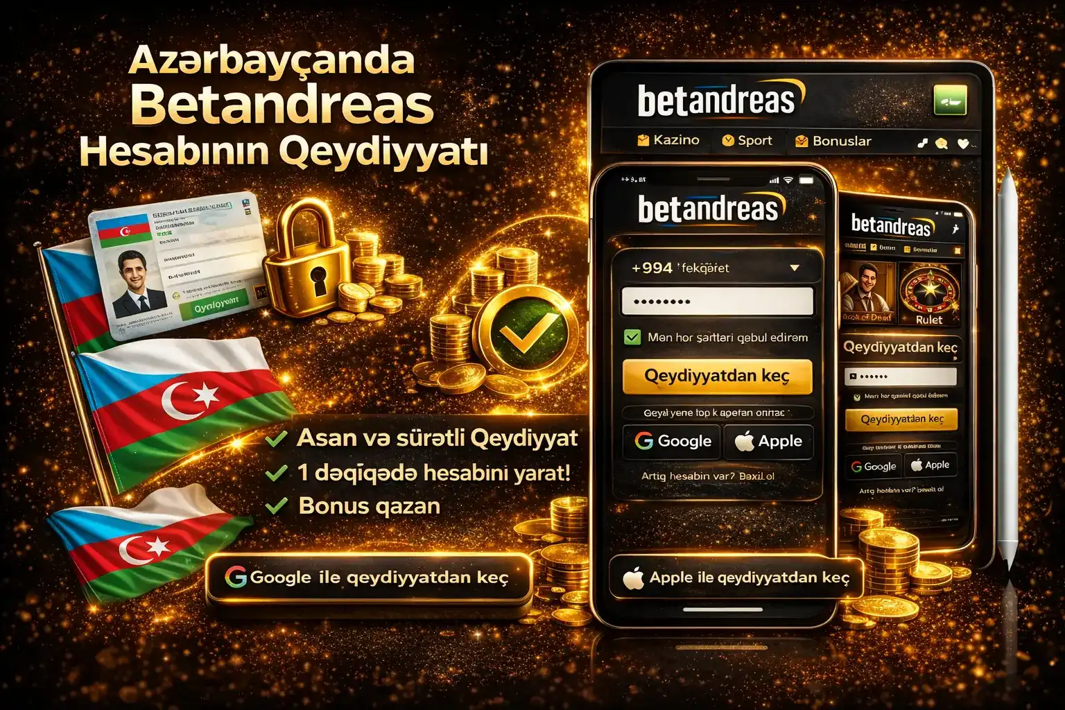 Betandreas hesabının qeydiyyatı Azərbaycanda – rəsmi onlayn kazino və mərc platforması