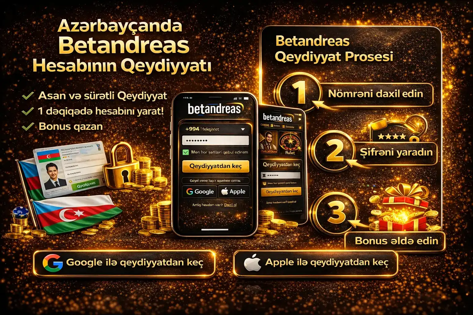 Betandreas platformasında qeydiyyat prosesi – sürətli hesab yaradılması