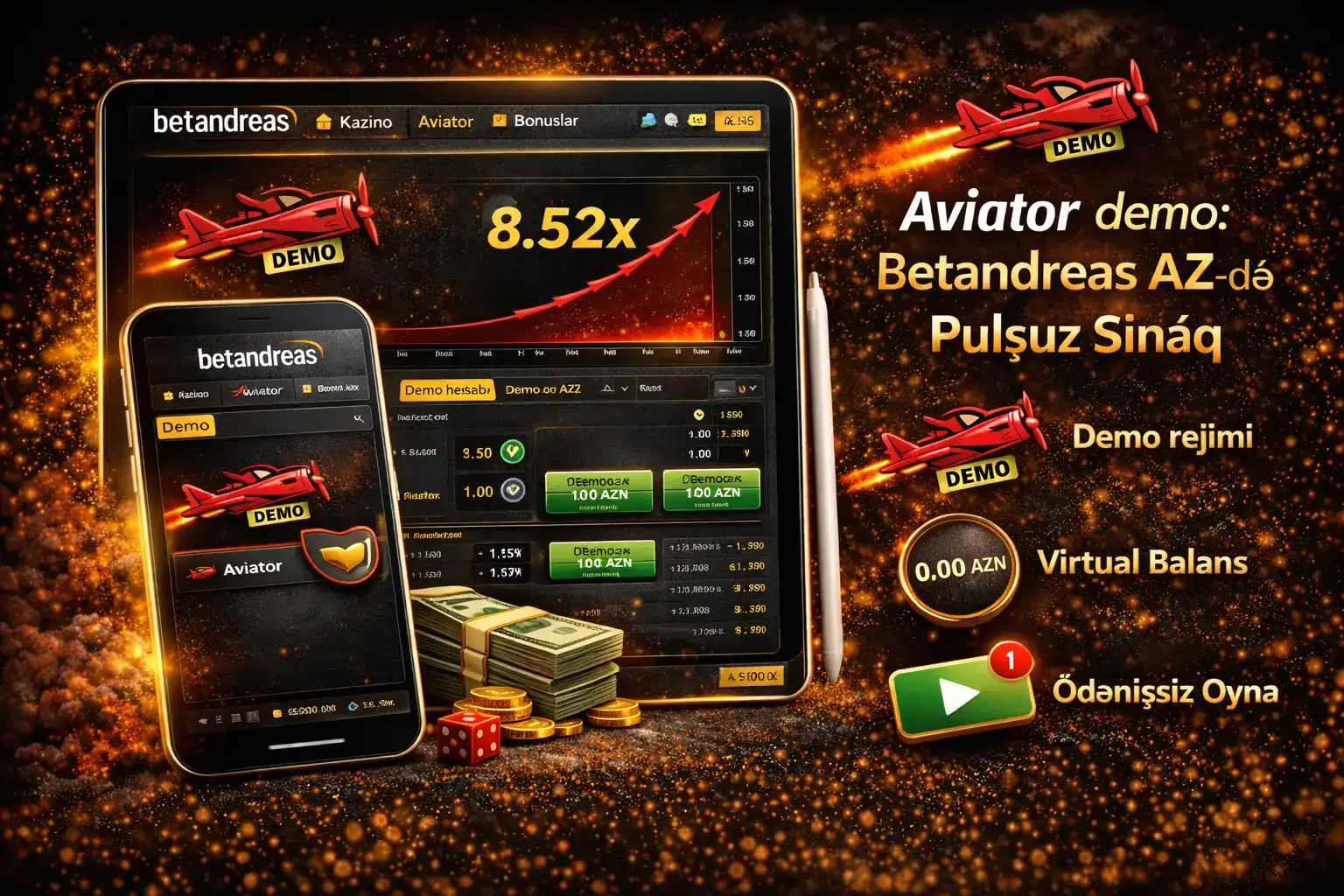 Betandreas AZ-də Aviator demo – pulsuz crash oyunu sınağı