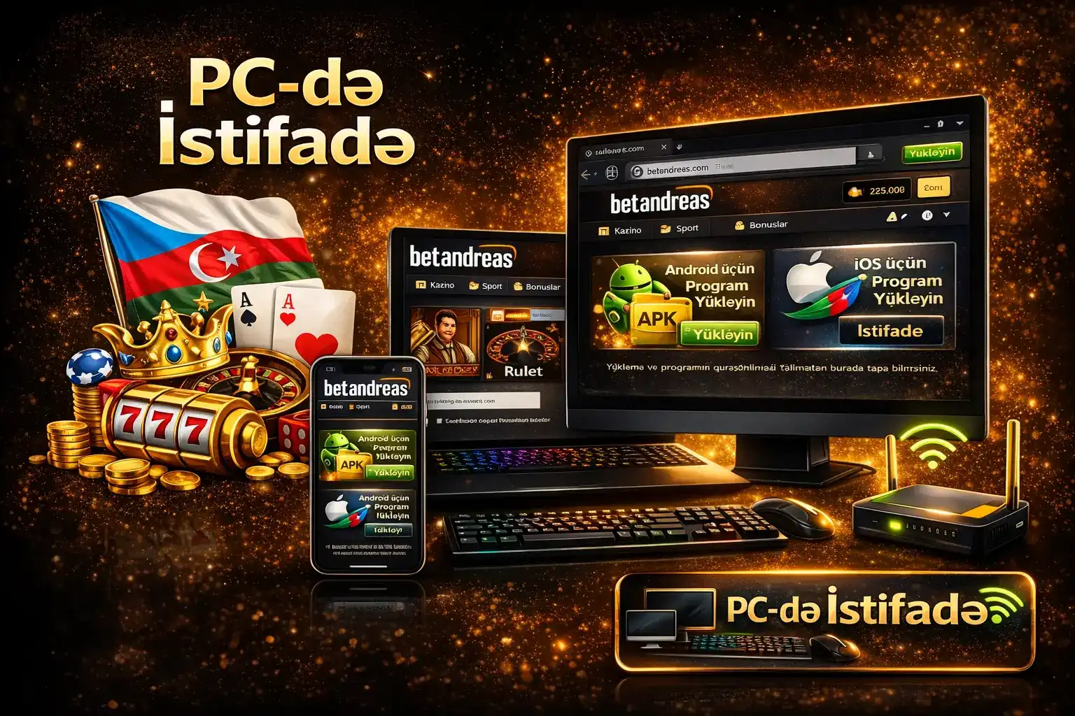 Betandreas PC versiyası – Windows və macOS üçün brauzerdə istifadə