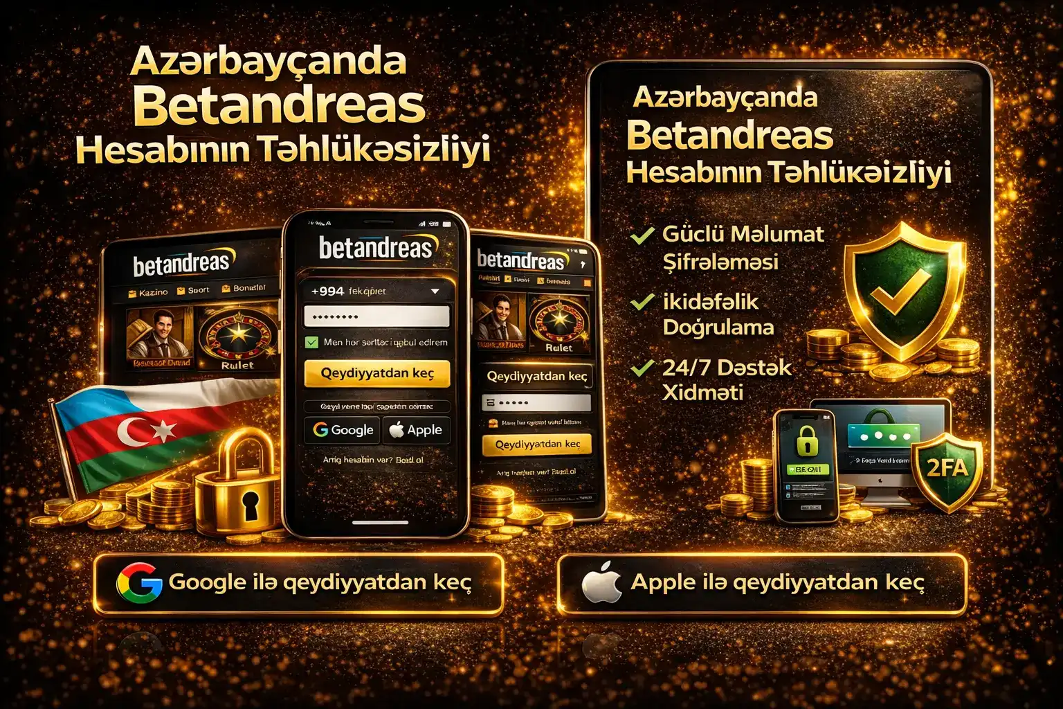 Betandreas hesabının təhlükəsizliyi Azərbaycanda – məlumatların qorunması və təhlükəsiz giriş
