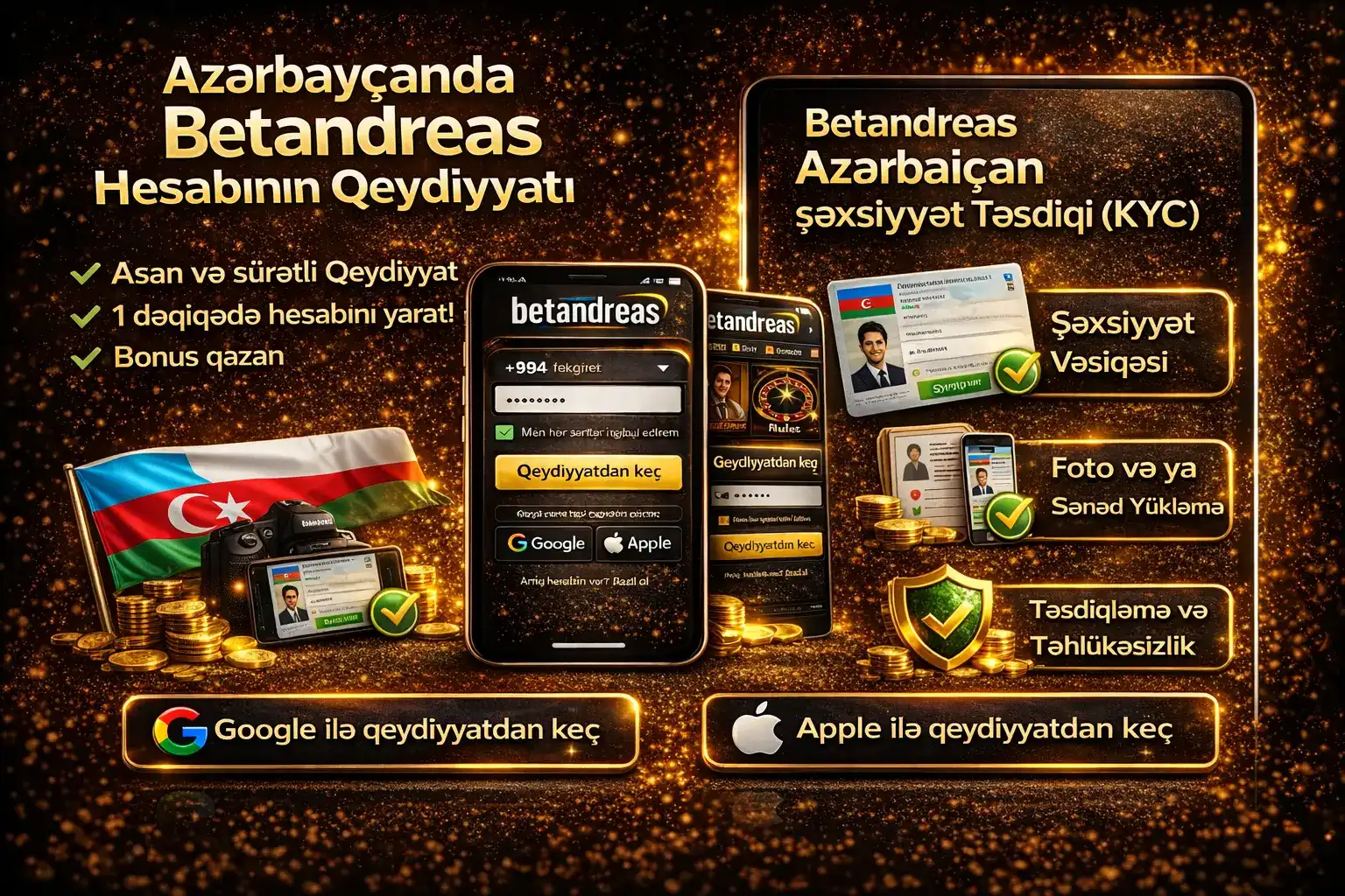Betandreas platformasında şəxsiyyət təsdiqi (KYC) – Azərbaycan istifadəçiləri üçün
