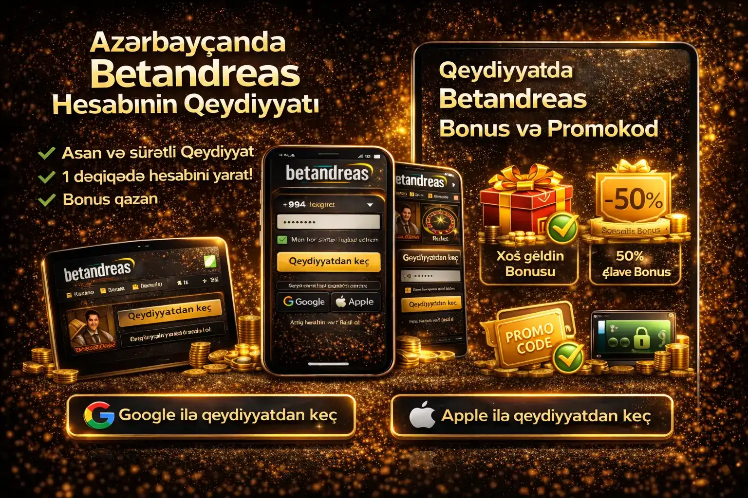 Betandreas qeydiyyat bonusu və promokod – yeni oyunçular üçün xüsusi təklif