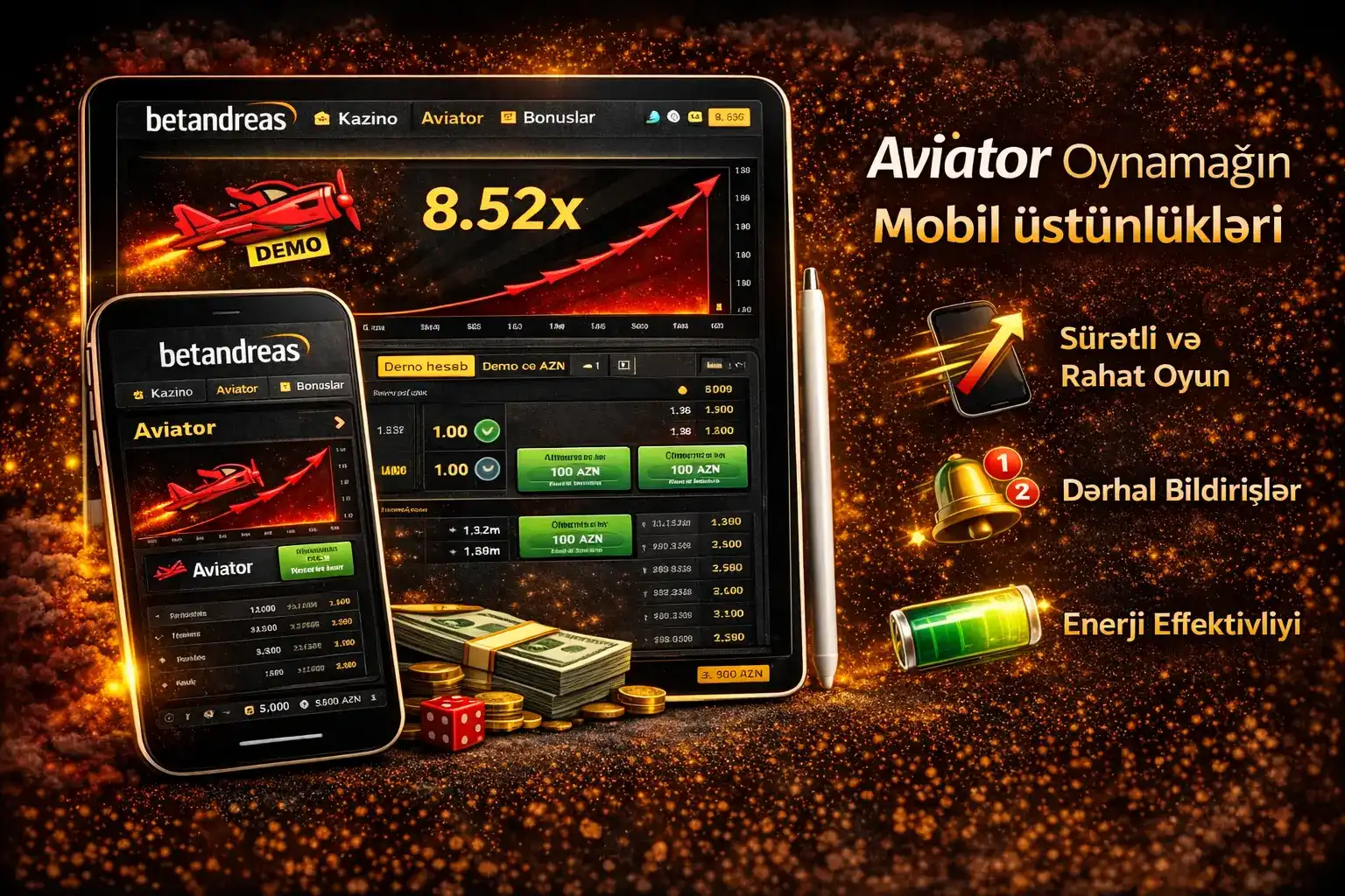 Betandreas mobil tətbiqində Aviator oyunu – mobil üstünlüklər və imkanlar