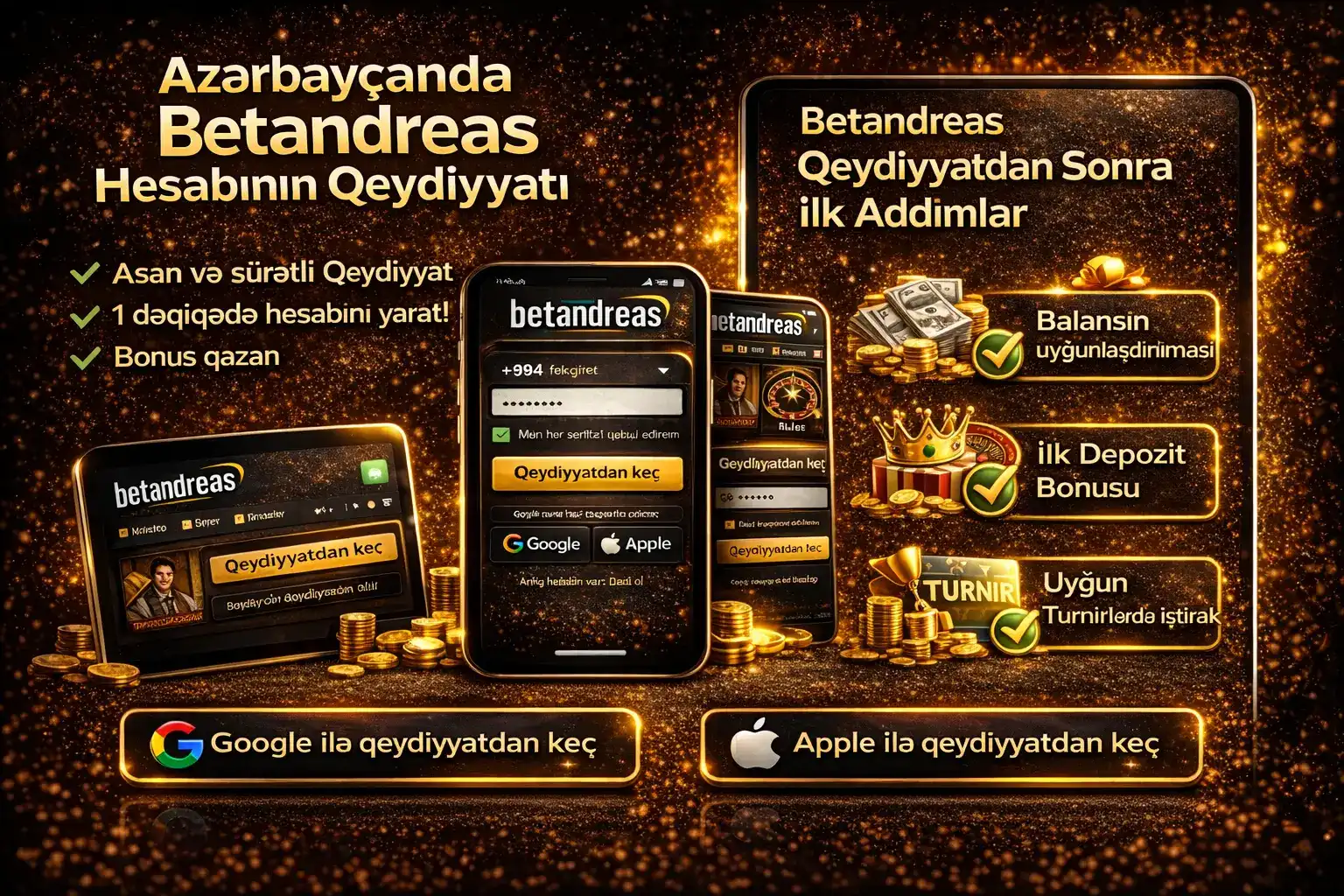 Betandreas platformasında qeydiyyatdan sonra ilk addımlar – yeni istifadəçilər üçün təlimat